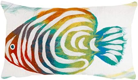 Liora Manne Mystic III Caribbean Fish Pearl Indoor/Outdoor Pillow