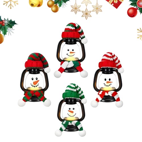 Linternas Navideñas - 2025 Muñeco De Nieve Decoración Del Hogar | Lámpara Decorativa Decoración Para Fiestas Pequeñas | Para Puerta Entrada Alféizar Cocina Dormitorio Interior Exterior Jardín