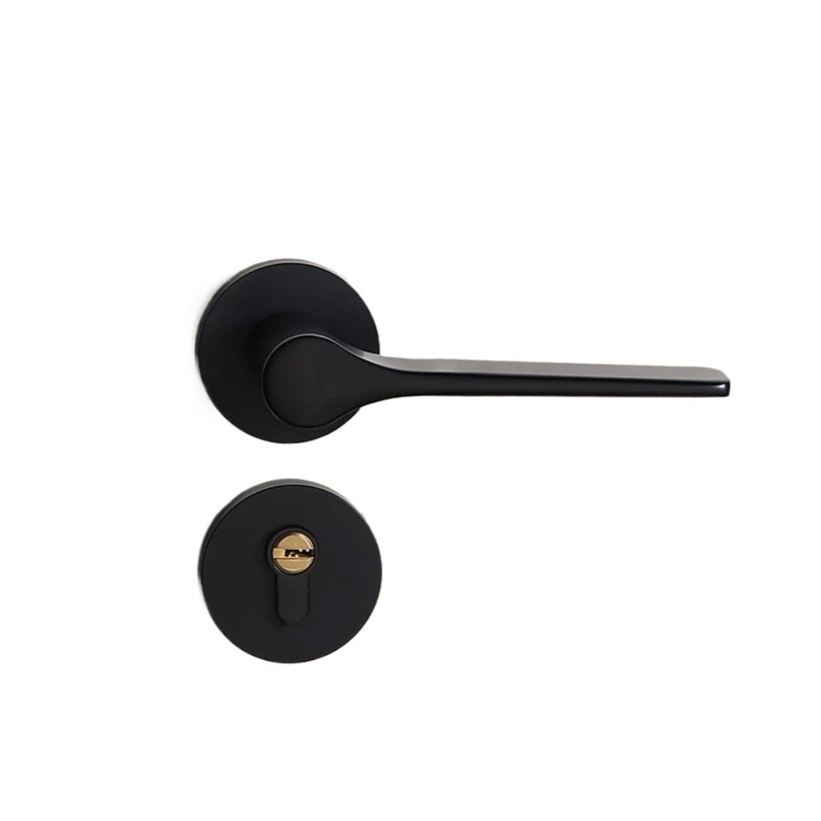 BSAXITHZB Zinc Alloy Office Bedroom Door Handle Split Lock(Dumb Black)
