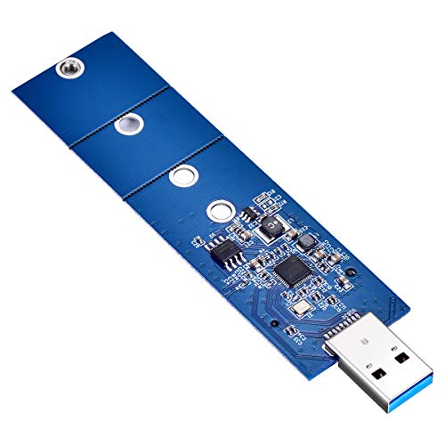 M.2 SATA SSD to USB 3.0 Adapter, SATA Based B Key M.2 SSD to USB 3.0 Adapter, M.2 NGFF Converter SSD Reader Card, Support 2230 2242 2260 2280 SATA Based B Key SSD
