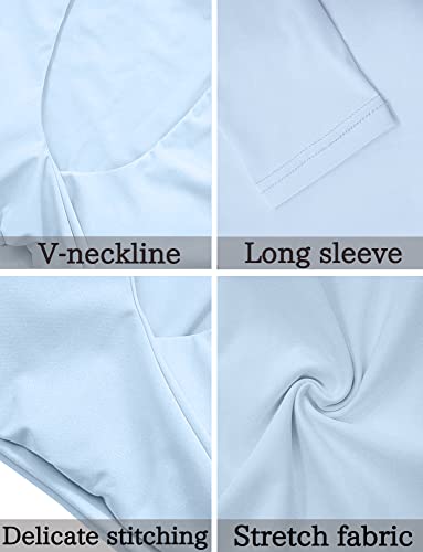 Women's Twist Front Low Cut Sports Bra Crop Top Slim Fit Padded Yoga Workout Top Cropped Gym Shirts Tees Built In Bra Running Tshirts Blue #TOP1