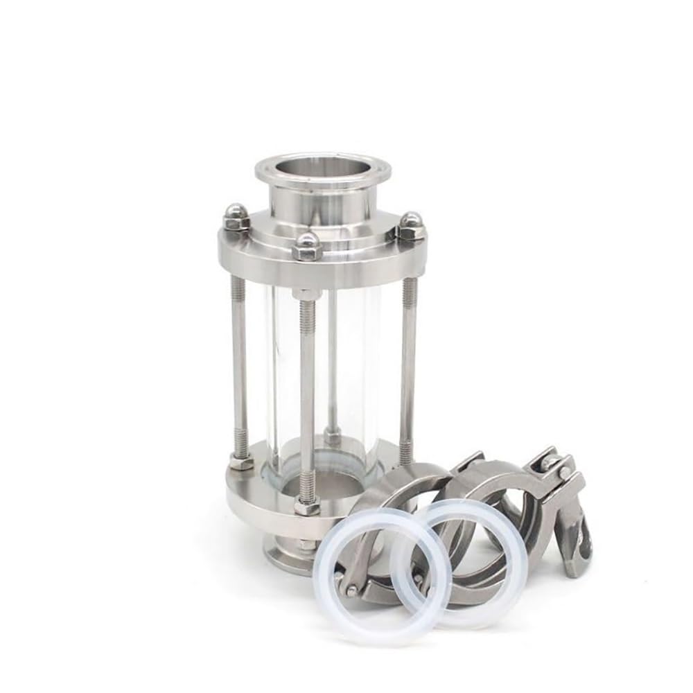 2" 3" 4" 4,5" szklana rurka do obserwacji przepływu z zaciskiem ze stali nierdzewnej - stal nierdzewna 304 i szkło borowe(2in with 2 Gasket)