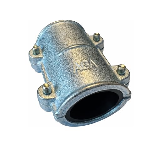 Dichtschelle Rohrreparaturschelle 3/4” DN20 26,5 – 27,3 mm Temperguss Reparaturklemme für Kunststoff- und Metallrohre Klemmverbinder IG mit EPDM Gummidichtung