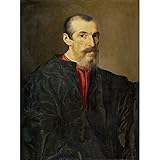 Artery8 Anonymous Portrait eines Mannes, Vintage-Gemälde, ungerahmt, Wandkunstdruck, Heimdekoration, Premium