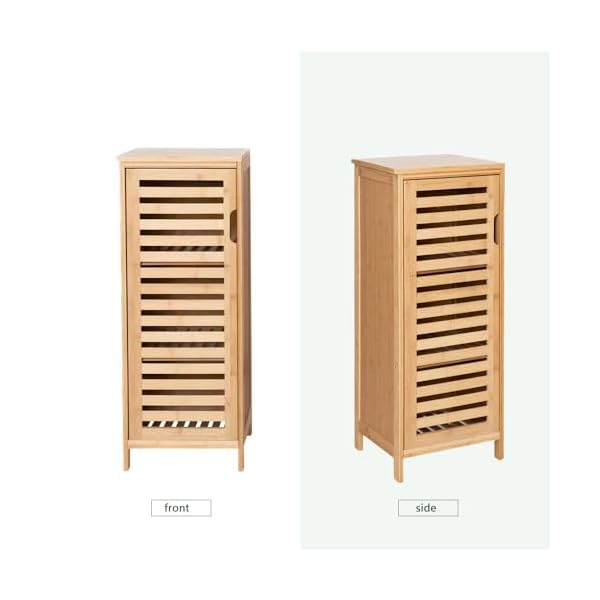 WAOHO badezimmerschränke aus Bambus,Badezimmer Regal,Sideboard Wohnzimmer,Sideboard, Badezimmer Schrank,Bad Regal stehend ，Bad Regal stehend,Küchenschrank – Bild 5