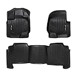 MAXLINER Floor Mats 2 Row Liner Set Black for 2004-2008 Ford F-150 SuperCrew Cab / 2006-2008 Lincoln Mark LT Crew Cab