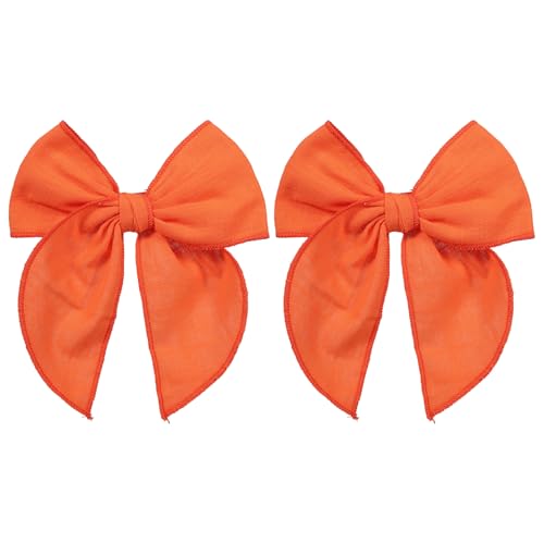 Nœuds à cheveux orange pour cadeau de Thanksgiving, accessoires bébés et enfants