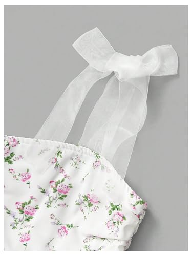 SHENHE Girl's Summer Floral Sundress A Line Flowy Swing Sleeveless Tie Shoulder Vacation Dress3