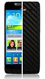 Skinomi Black Carbon Fiber Full Body Skin Compatible with Motorola Droid RAZR M (Luge, XT907)(Full...