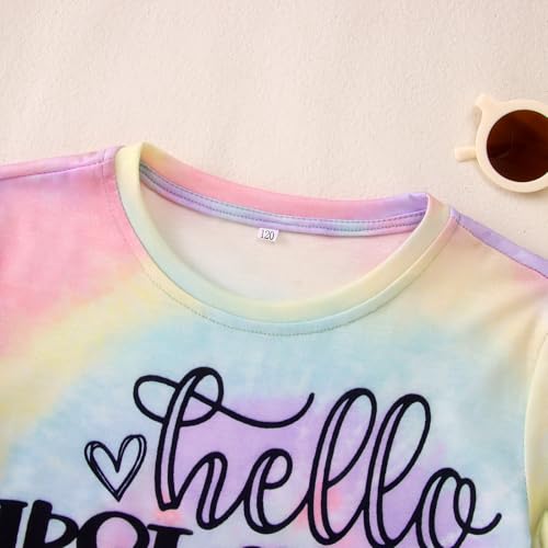 Image of MODNTOGA Kid Girl Boy First Day of School Shirt Back to School T-Shirt Hello Kindergarten 1st 2nd 3rd Grade Graphic Tee Tops