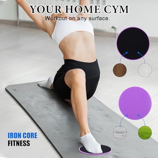 24 Pcs Core Sliders for Working Out Abdominal Exercise Gliding Discs Dual Sided Workout Disc Fitness Sliders Exercise Gear for Gym Floors Training Abdominal Core Strength