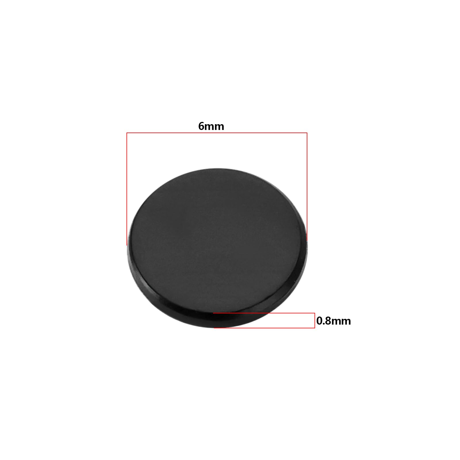 40 szt. łyżworolki pod mysz PTFE 6 x 0,8 mm zaokrąglone, gładkie nóżki myszy zmniejszają tarcie między myszą a podkładką, odpowiednie do biura gier i na co dzień czarne