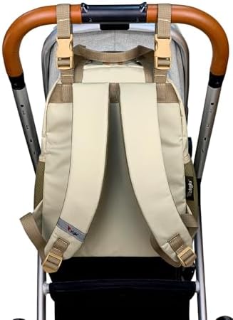 Stylo Popi Anne Bebek Bakım Ve Sırt Çantası Bej – Termal Biberon Bölmeli Geniş Hacimli Şık Tasarım (BEJ) - Görsel 6