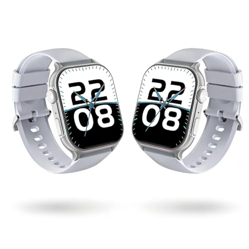 LICAEVEY Reloj Inteligente, Pantalla HD de 1,96 Pulgadas, Rastreador de Ejercicios con Llamadas Bluetooth 5.4 con 50 Modos Deportivos, Monitor de Frecuencia Cardíaca a Prueba de Agua IP68 (White)