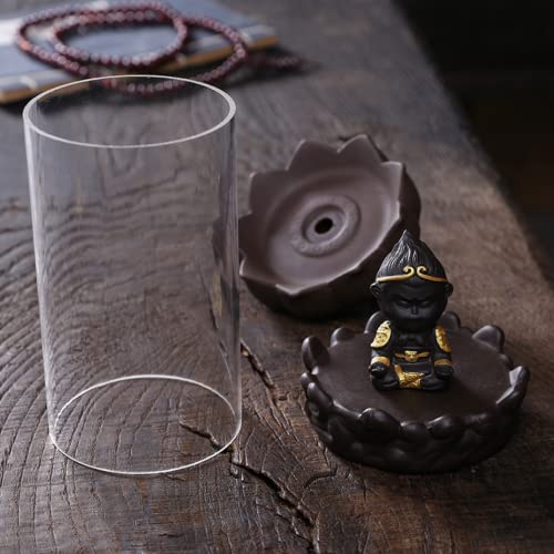 Brûleur d'encens Sun Wukong en argile violette artisanale