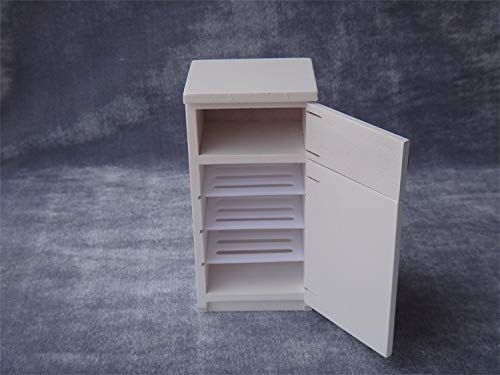 Dollhouse Accessories Fridge Kitchen Furniture Miniature Simple Retro Style Refrigerator Prop Delicate Model Decor High Simulation Accessory Pretend Play Ornaments (White) #TOP3