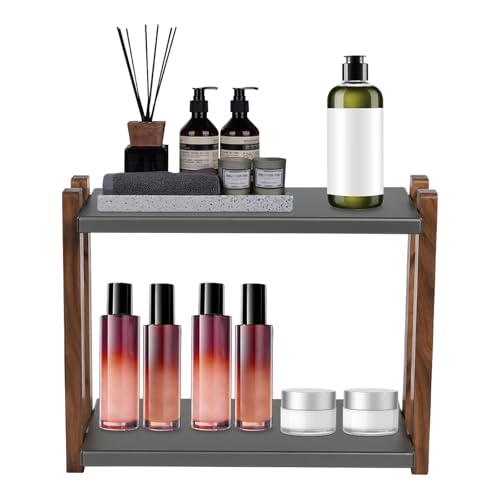 Owneed Organizador de tocador para baño con 2 niveles - Estantería pequeña, productos para el cuidado de la piel, cosméticos - Estantería para baño y encimera de cocina - Organizador de baño, tocador