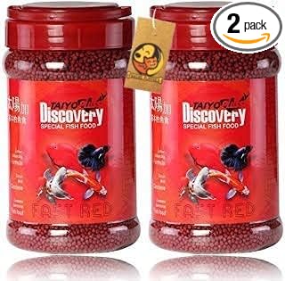 Foodie Puppies Discovery Fish Food Suitable Food for All Tropical Fishes with Powerful Color Enhancing Formula, (Fast Red, 330g + 33g Free, Pack of 2)