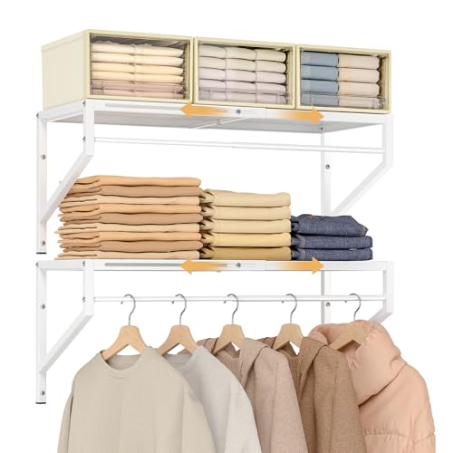 ThreeHio Expandable Closet Shelves