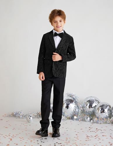 Grace Karin CL2605A24-03_12Y@#HLFYLD Boys Velvet Blazers Slim Fit Suit Jacket Formal Blazer thumb #6