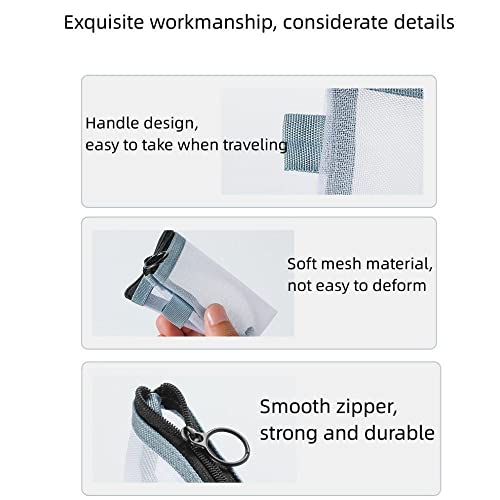 2PCS Mini Makeup Bag,Zipper Mesh Bags,Portable Small Makeup Pouch for Women,Small Travel Cosmetic Bag,Mini storage bag for coin,lipstick,jewelry3