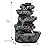 HEVIRGO 5-Tiers Cascading Rock Water Fountain with LED Lights,Modern Garden Decor for Garden,Patio,Yard,and Porch Décor,and Weather-Resistant Resin,Natural Stone Look,22" H (Gray) Big