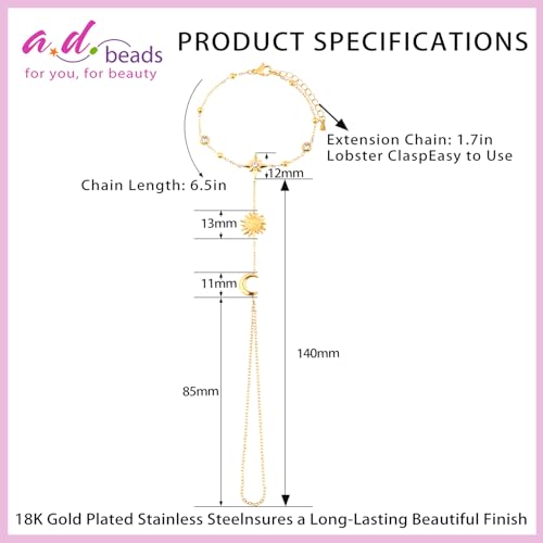 Image of 18K Gold Plated Stainless Steel Dainty Charms Colorful Crystal Birthstone Bracelet Minimalist Cute Jewelry for Women
