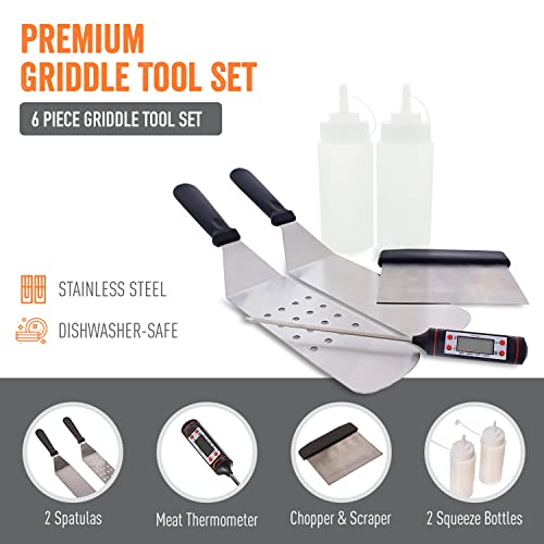 Yukon Glory Premium Heavy-Duty Griddle Cover For Blackstone 36 Inch Griddle And 6 Piece Griddle Tool Set, Complete Griddle Accessories Kit #TOP2