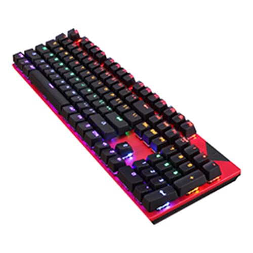 Generic ���J�j�J�� �L�[�{�[�h Mechanical Keyboard �L�� USB RGB ���C�g �u���[ �X�C�b�` �Q�[�~���O �L�[�{�[�h �h�� 104 �L�[ PC �Q�[�}�[�����̐l�ԍH�w�Ɋ�Â����f�U�C��,Red