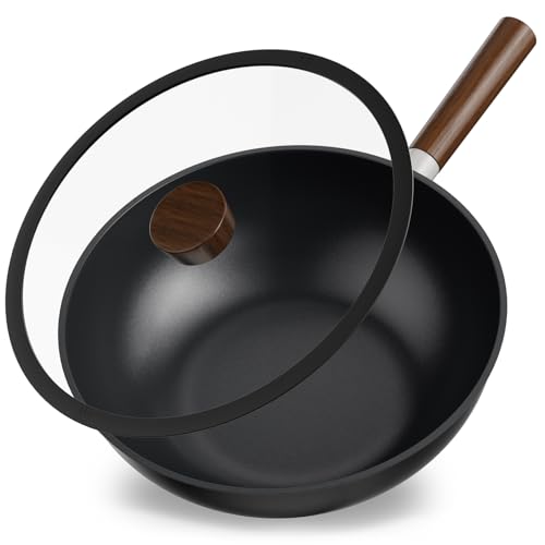 Jobin 28cm Non-Stick Aluminium Wok with Lid