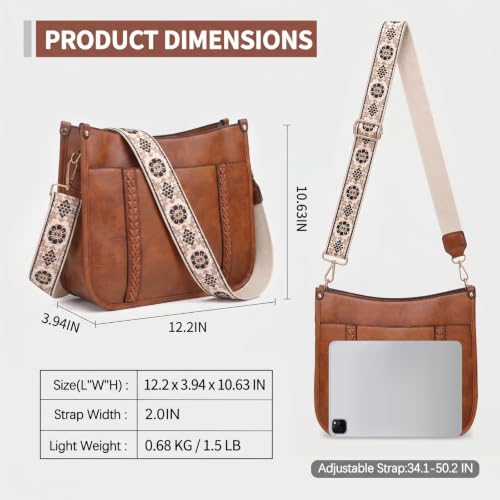 Image of AUYOCO Vegan Leather Crossbody Bags for Women Purse Shoulder Bag