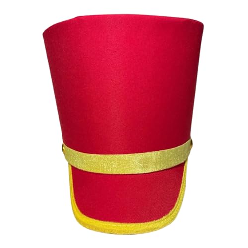 Forum Novelties Adult Deluxe Toy Soldier Hat, Red/Gold, One Size