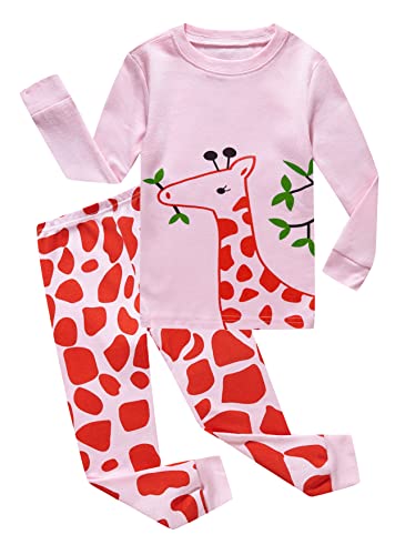 Image of KikizYe Girls Pajamas Set Kids Long Sleeve PJs Cotton Jammies
