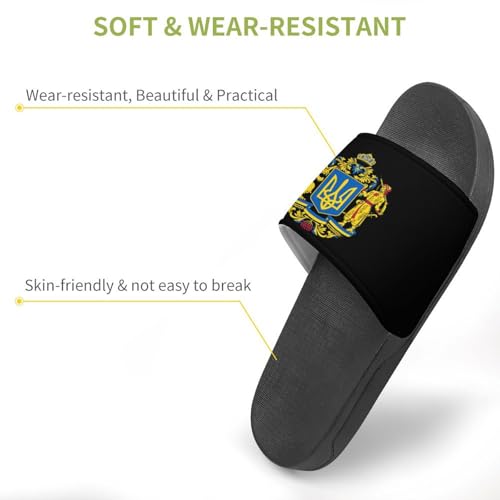 Ukraine Coat of Arms Non Slip Slides Sandals for Women Men Quick Drying Shower Shoes for Bathroom Pool Beach3