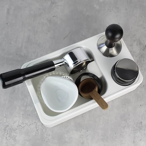 Support de tamper à café et bac ABS pour optimiser votre coin expresso au bureau
