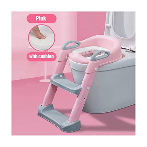Kindertoilet vouwen baby potje stoel urinoir rugleuning trainingsstoel met stap kruk ladder for baby peuters jongens… - Afbeelding 6