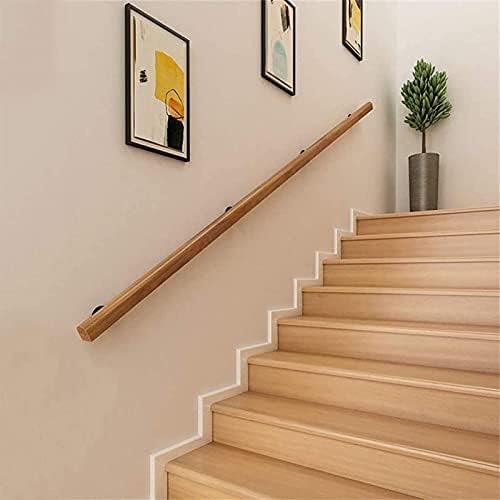 Non-Slip Wooden Stair Railing Kit, Wall-Mounted Grab Bar for Elderly Safety, Perfect for Home Garden, Corridor & Decking Railings, Easy Installation & Durable Design
