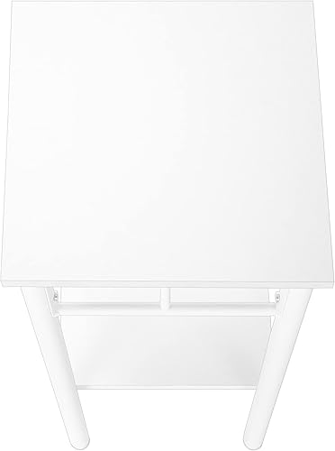 Miniatura 5 de Monarch Specialties I 3279 - Mesa decorativa, lateral, extremo, soporte para plantas, cuadrado, sala de estar, dormitorio, metal, laminado, blanco,