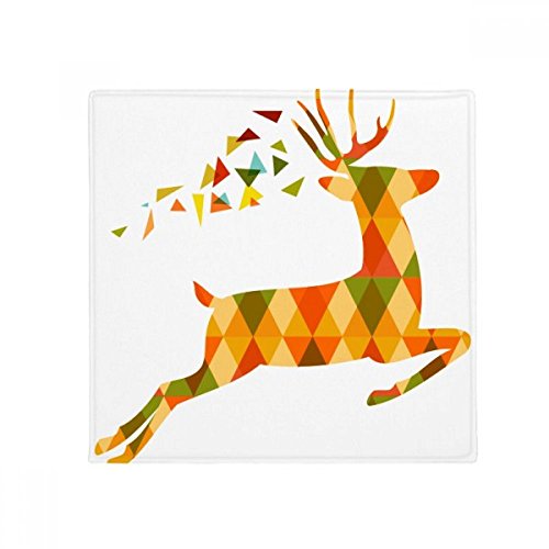 Tapis cadeau Noël élan multicolore 50x50cm, idée déco originale et utile - 2