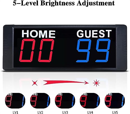Marcador Digital Portátil de Baloncesto con Control Remoto miniatura 2