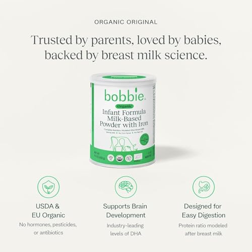 Organic Combo Feeding Kit, Baby Formula, Milk Based Powder with Iron, DHA and Vitamin D & 100% Lactose (14.1 oz), Organic Baby Vitamin D Drops 400 IU (0.3 fl oz) Newborn Baby-12 Months Old