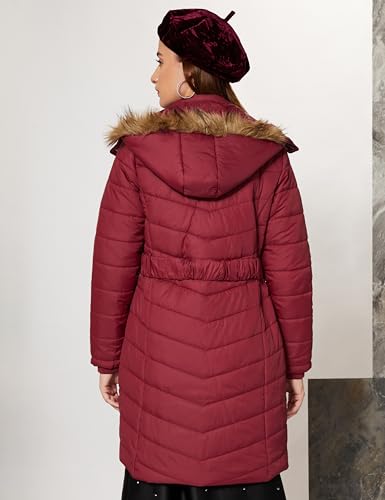 Image of Amazon Brand - Symbol Women's Polyester Long Line Regular Fit Parka Quilted Jacket (Puffer Jackets) (Available in Plus Sizes)