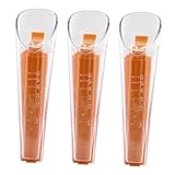 BESTYASH 3 Sätze Messbecher mit und Verschlussclip Kunststoff Backzubehör für Trockenhefe Kalibriert Abnehmbar Platzsparend Küchenwerkzeug für Hobbybäcker und Profis