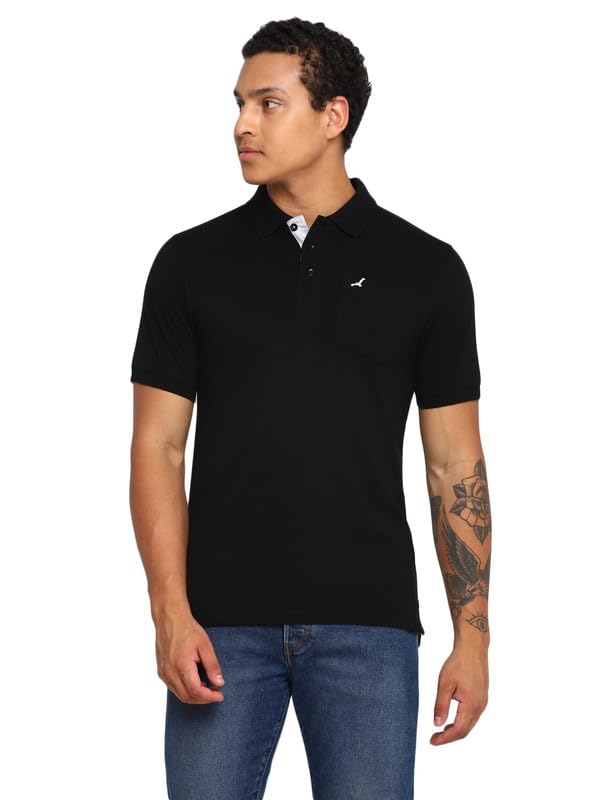 Image of AMERICAN CREW Polo Collar T-Shirt for Men with Pocket