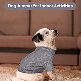 Hjumarayan Hundepullover Grosse Hunde - Hundepullover mit Geschirrloch, Pullover Hund Warme Strickpullover, Winter Hundepulli mit Beinen, Pullover für Große Hunde (Grau XL)