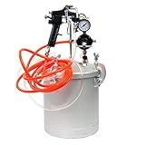 2 1/2 Gallon 10L High Pressure Pot Air Paint Spray Gun, Pressure Tank with Spray Gun and 13-Feet Dual Hose Industrial Painting Painter