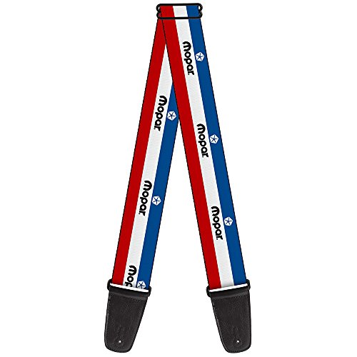 Buckle-down Sangle de guitare 2.0″ Wide MOPAR Logo/Stripe Blue/White/Red - Les Beatles, Paul McCartney, John Lennon, RIngo Starr, George Harrison Buckle-down Sangle de guitare 2.0" Wide MOPAR Logo/Stripe Blue/White/Red