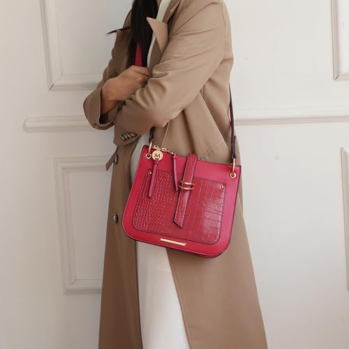 MKF Collection Women's Crossbody Bag, Vegan Leather Crossover Bag, Small Shoulder Bag Handbag by Mia K4