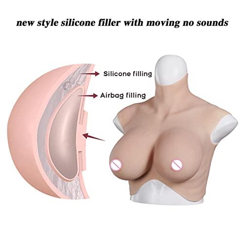 Image of Oil-free 8th Generation Silicone Breastplate With Makeup Skin Float Point Inside Airbag Silicone Filler Look Natural