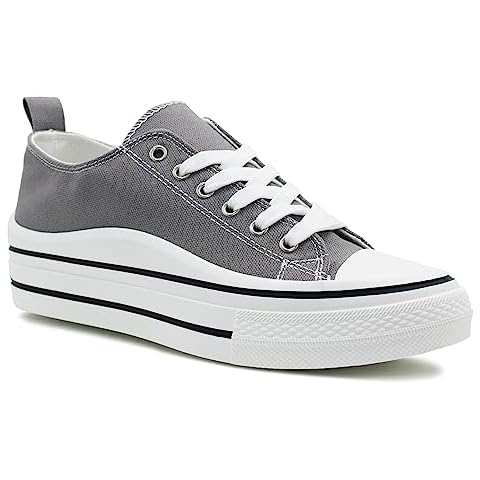 Womens Chunky Platform Canvas Sneakers Cover